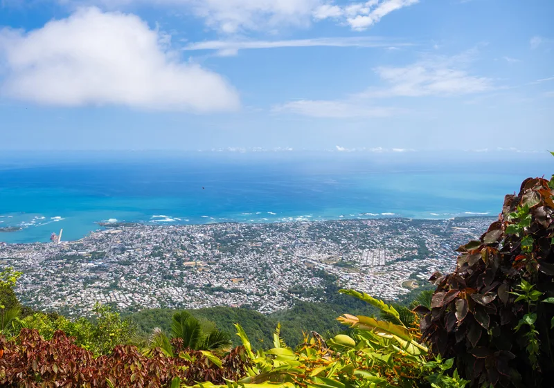 Puerto Plata city view from a cable car ride offered by Iguana Mama