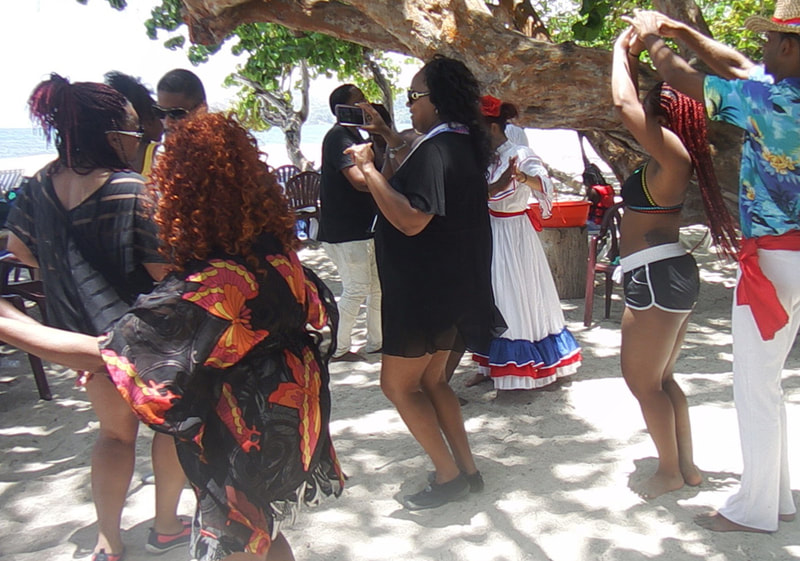 Private beach party for cruisers at Amber Cove and Taino Bay